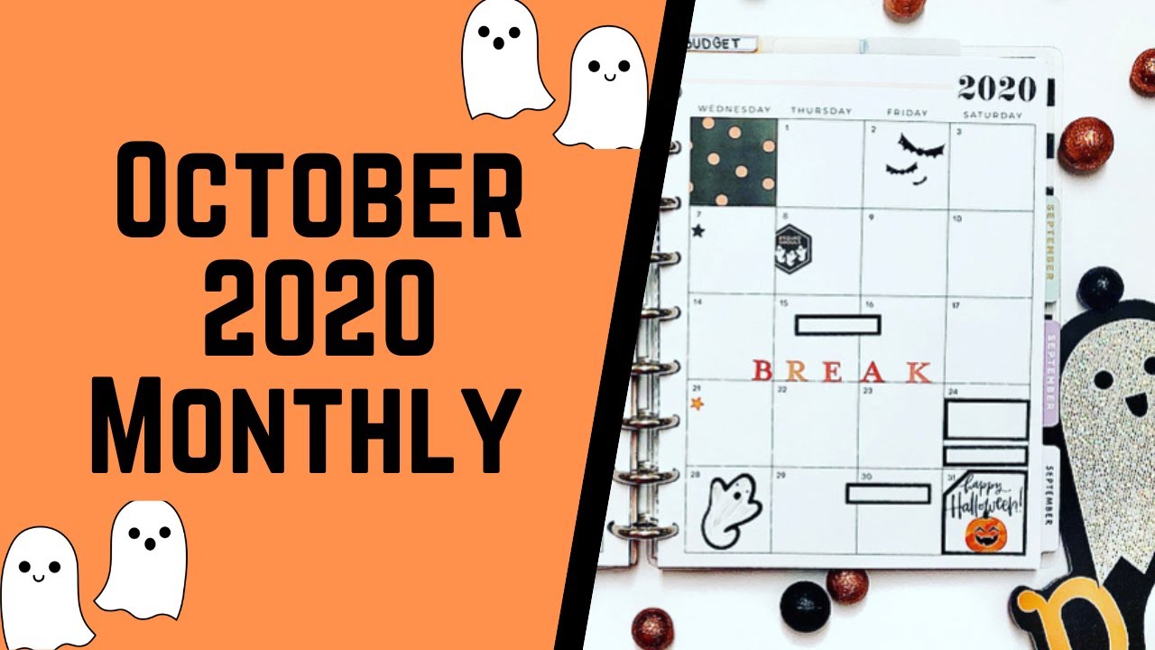 October Monthly Set Up // Classic Happy Planner // October 2020