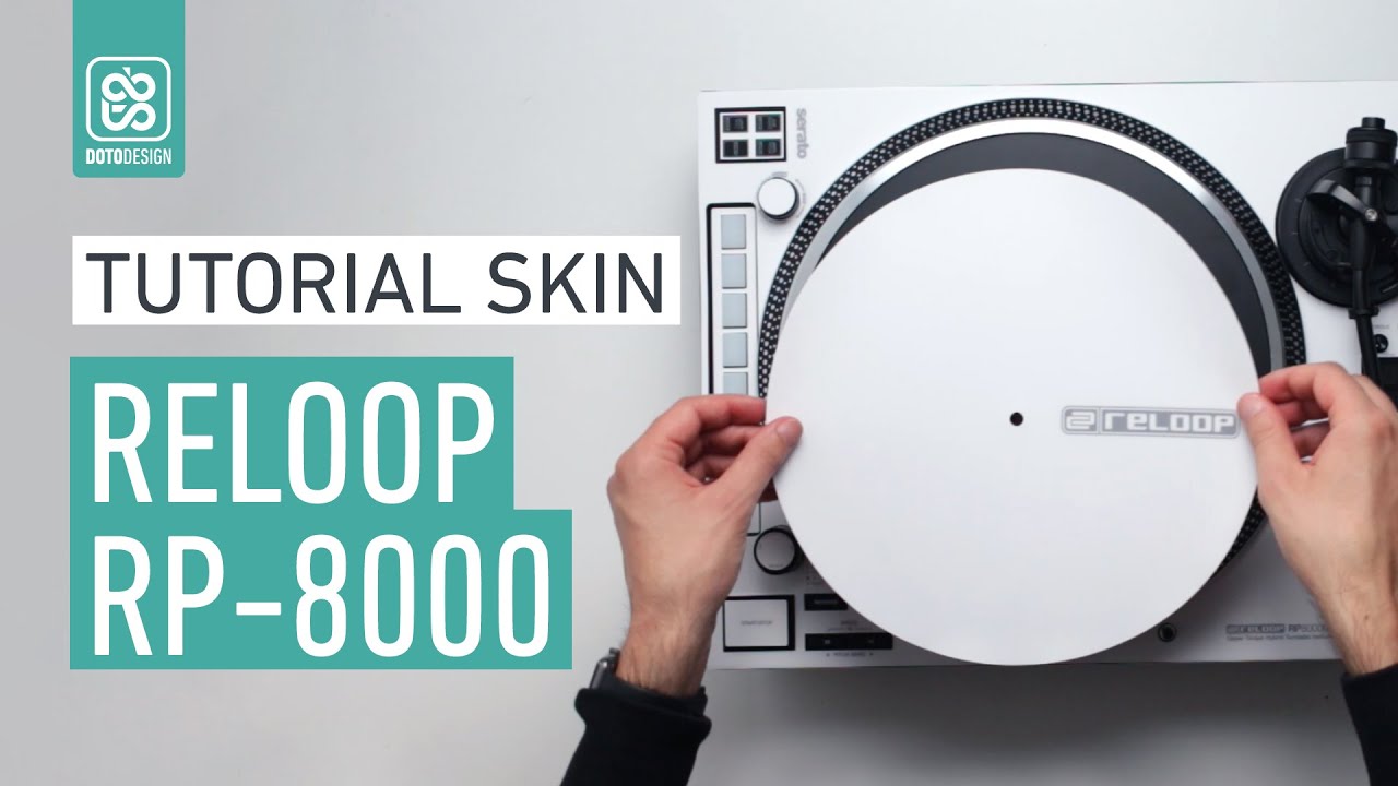 Reloop RP-8000 MK2 Full White Skin - How to apply a turntable Skin | Tutorial Doto Design