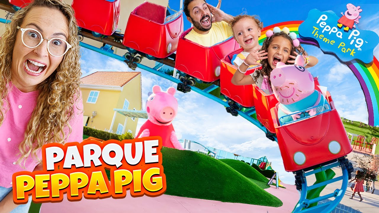 UM DIA INTEIRO BRINCANDO NO PARQUE DA PEPPA PIG - FAMÍLIA BELLA E LUCCA SHOW