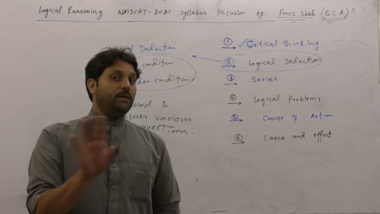 Detail Of Logical Reasoning Questions about NMDCAT by Sir Feroz Shah