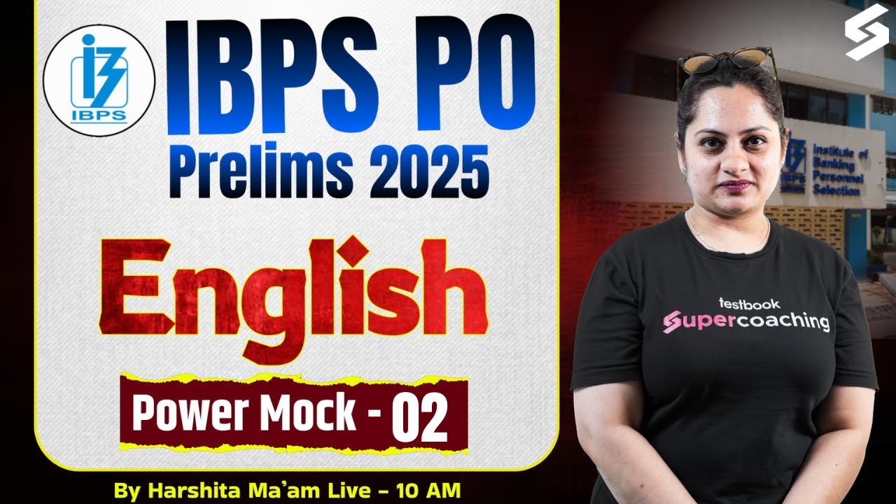IBPS PO English Preparation 2025 | IBPS PO Pre English Mock Test -2 | English by Harshita Ma'am