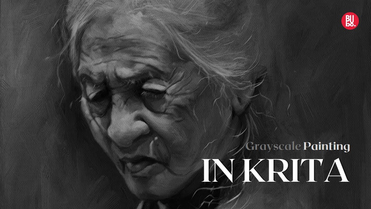 Grayscale Painting In KRITA | Digital Painting