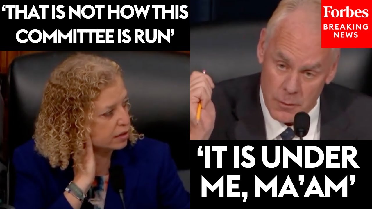 'You're Not The Chairman': DWS And Ryan Zinke Have Testy Exchange After He Cuts Her Off