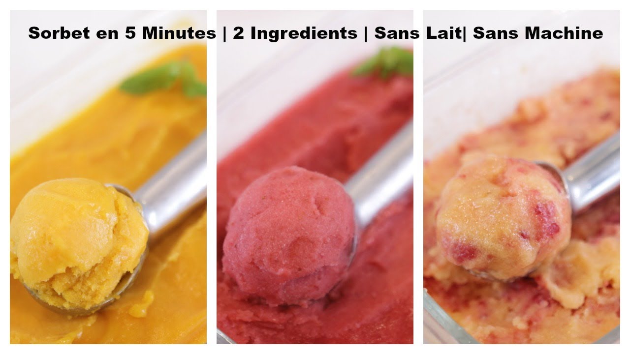Sorbet en 5 Minutes, 2 Ingredients (Sans Machine) | The Mushroom Den