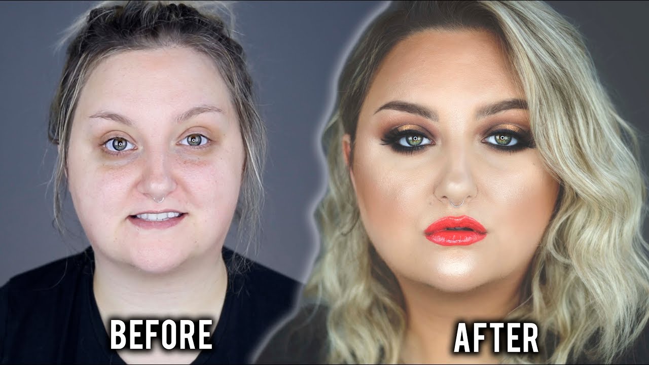 BOLD EYE & LIP GLAM MAKEUP TUTORIAL TRANSFORMATION