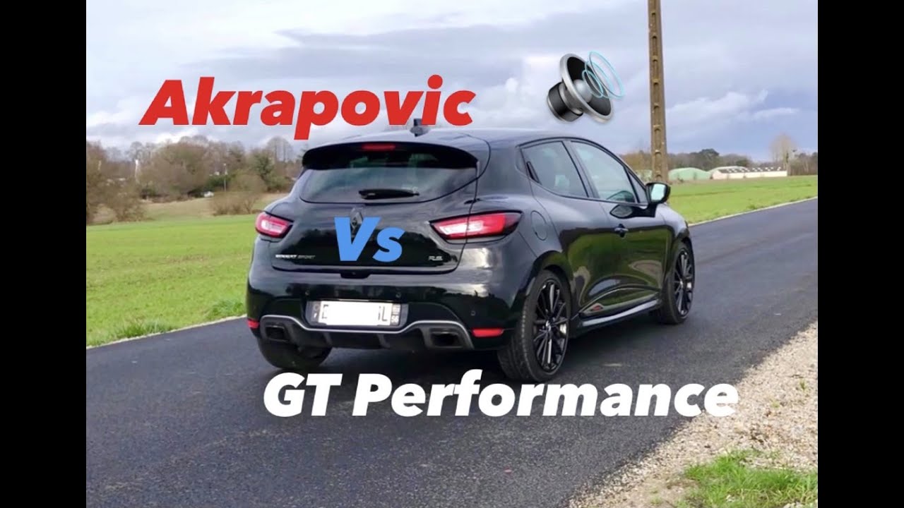 Clio 4 RS Trophy Échappement GT Performance VS Akrapovic Sonorité Launch Control LOUD Exhaust sound