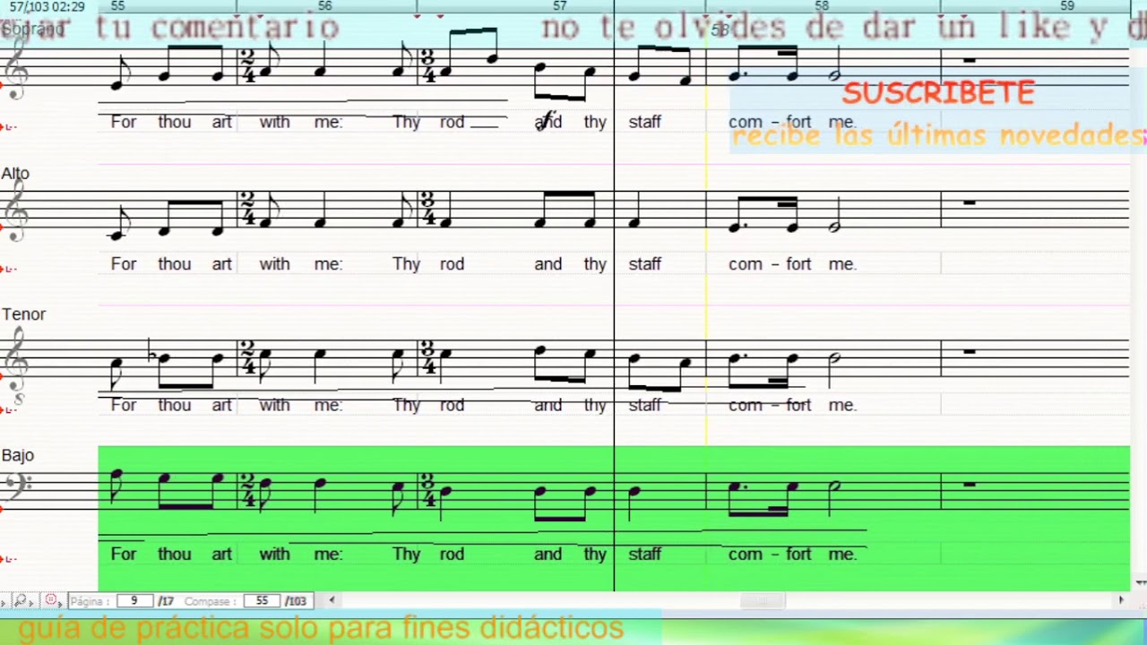 The Lord is my Shepherd - Requiem John Rutter - BAJO 2 guía de estudio