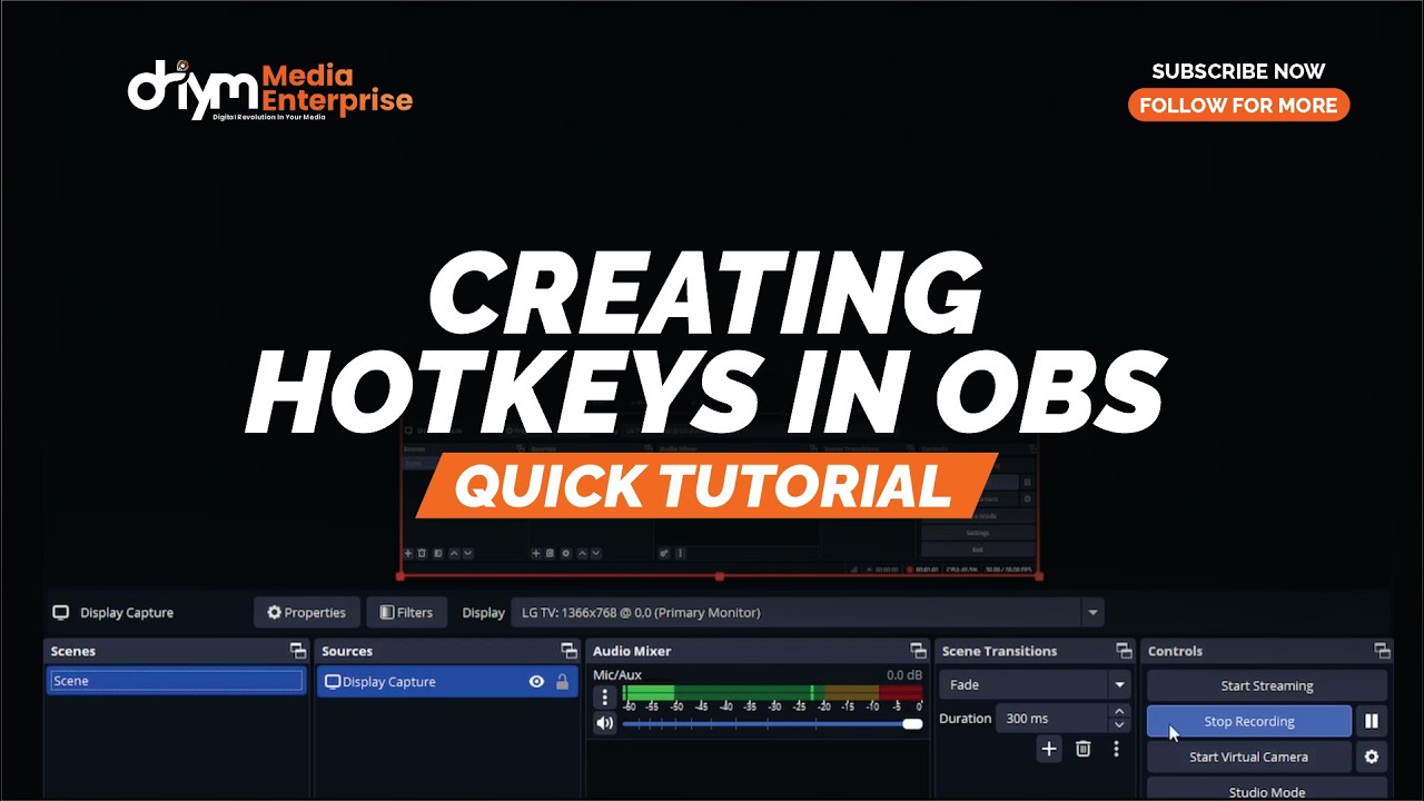 OBS Hotkeys Setup | Switch Scenes Fast | Quick Tutorial 2026