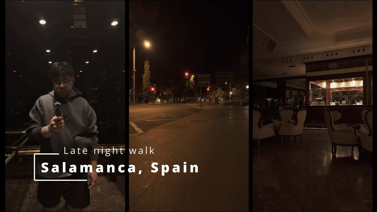 Salamanca, Spain | part 2 | Late night walk empty streets DJI Osmo Pocket 3