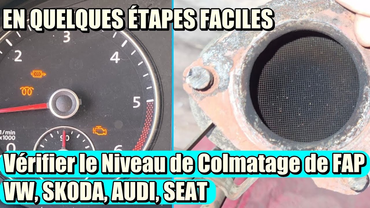 Comment vérifier le niveau de colmatage (niveau de suie) de FAP sur VW Passat B7, Golf 7, Skoda Audi