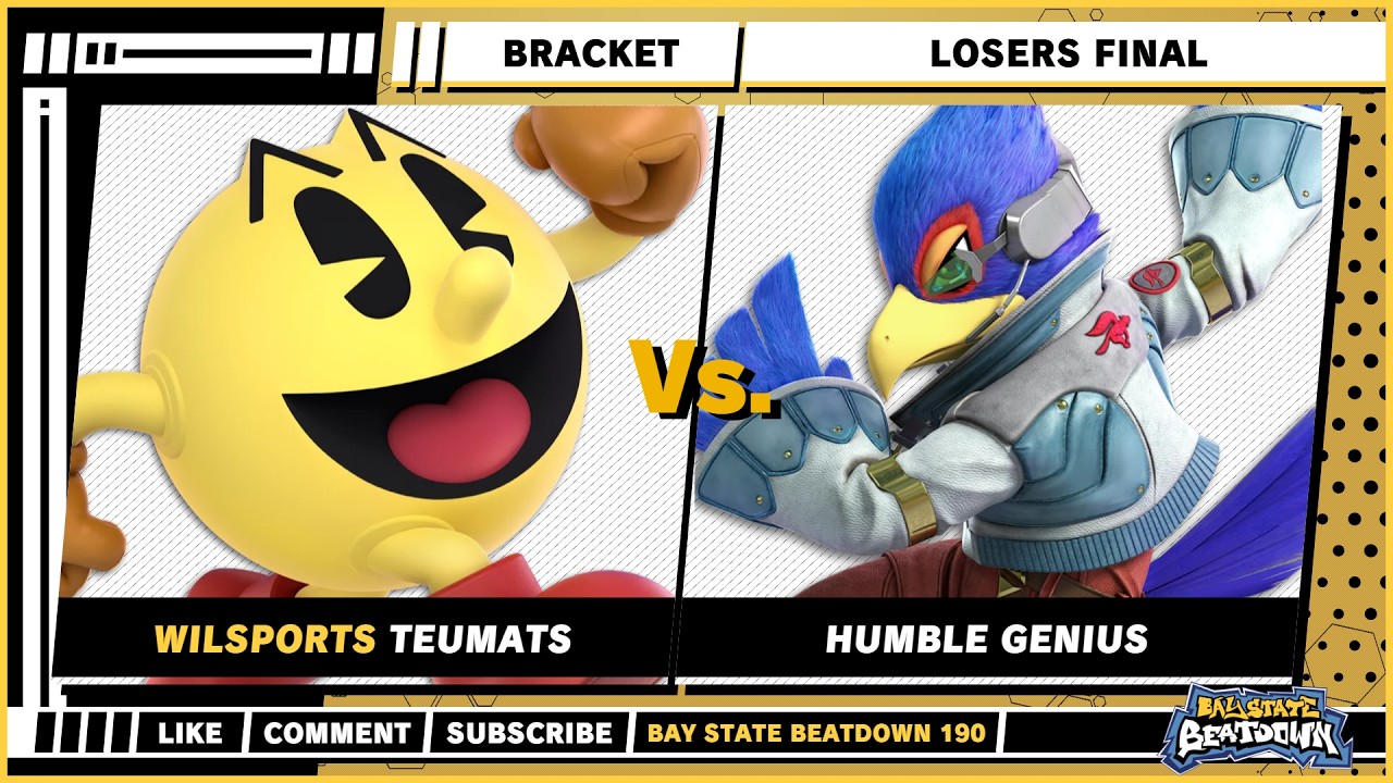 Bay State Beatdown 190 - Losers Final - Teumats (Pac-Man) VS Humble Genius (Falco) - SSBU Singles