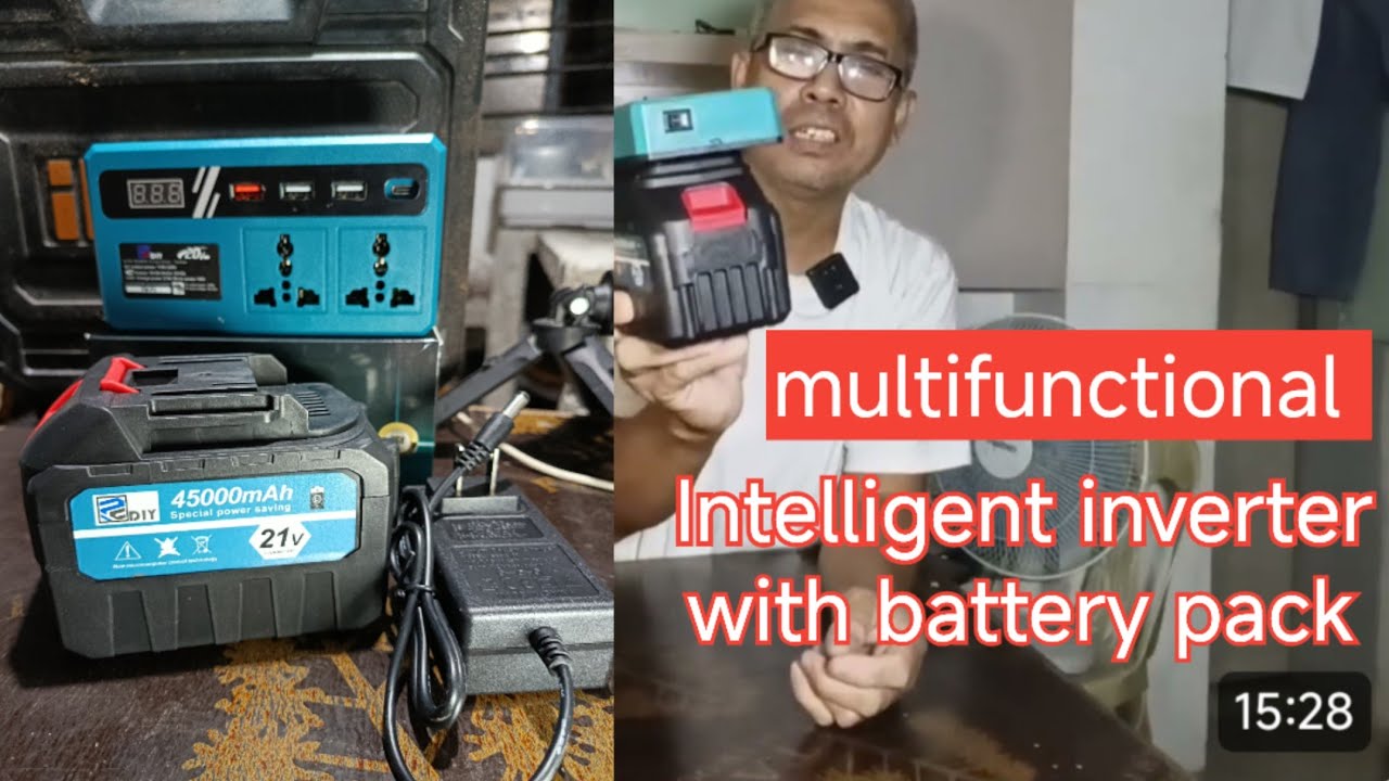 Multifunctional intelligent inverter with battery pack 