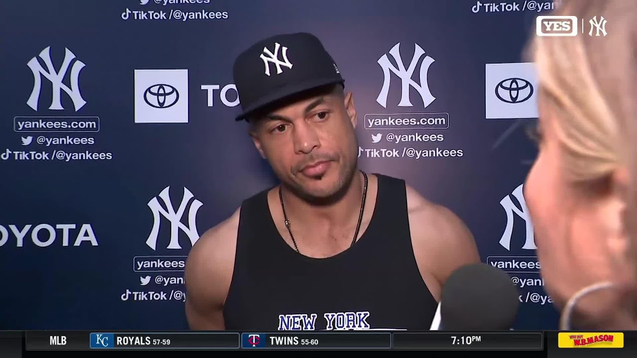 Giancarlo Stanton on his return to the outfield