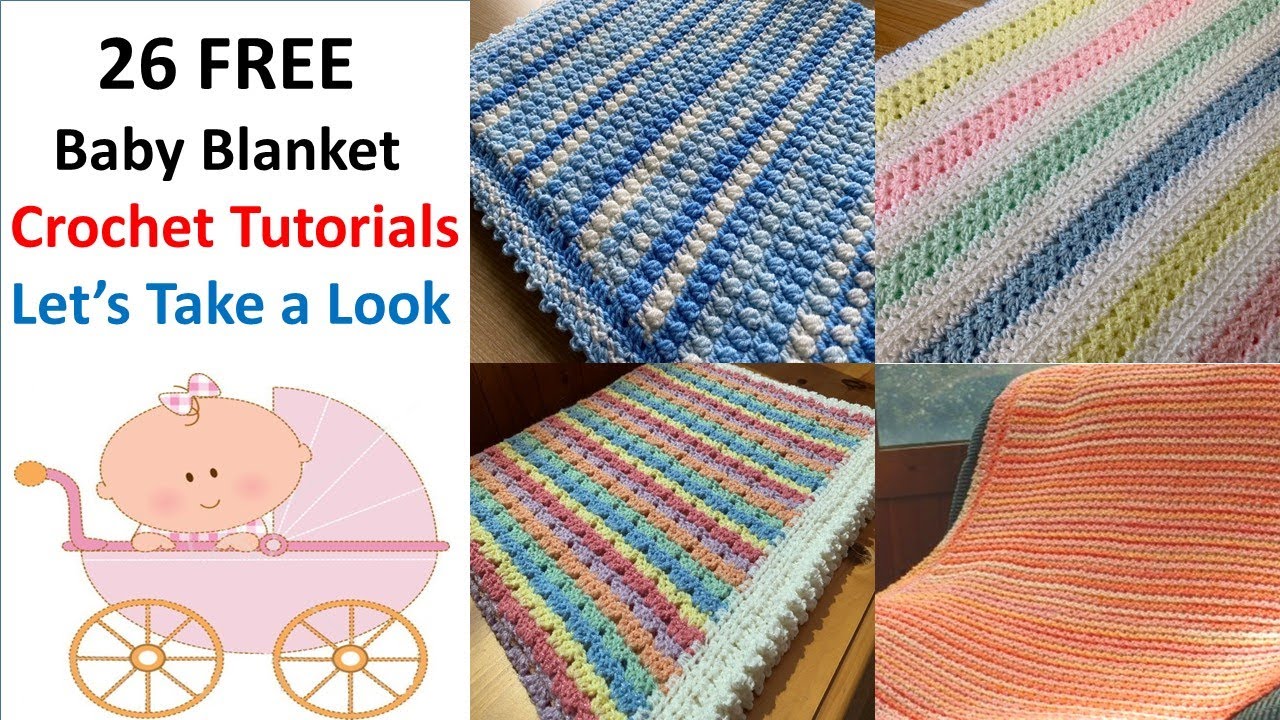 26 FREE Baby Blanket Crochet Tutorials - Let's Get Inspired!!