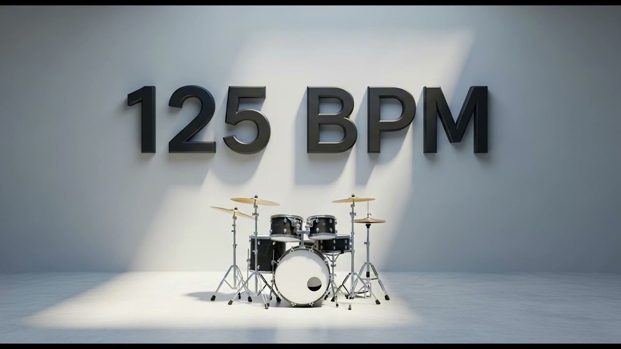 Drum Backing Track 125 BPM - Pop Rock Style