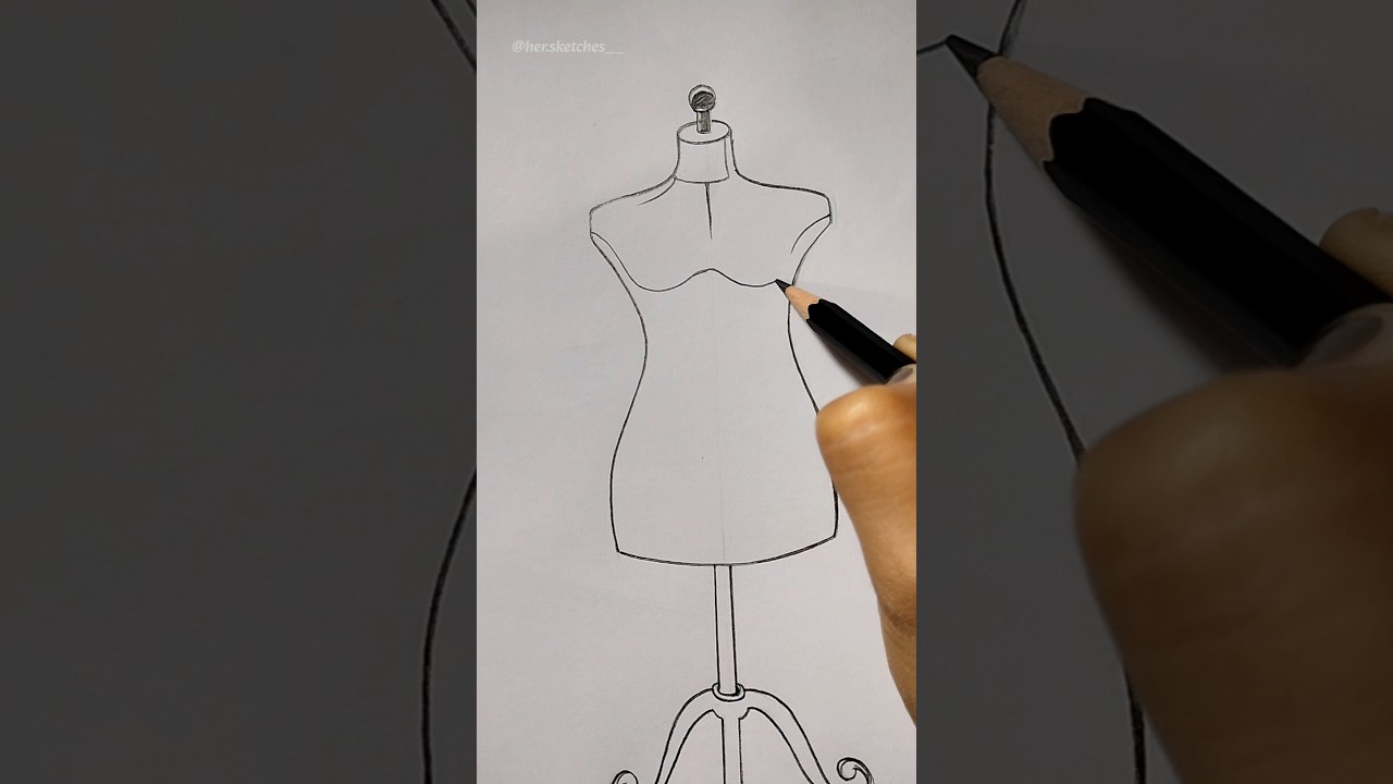How to draw a mannequin #pencilart #fashion