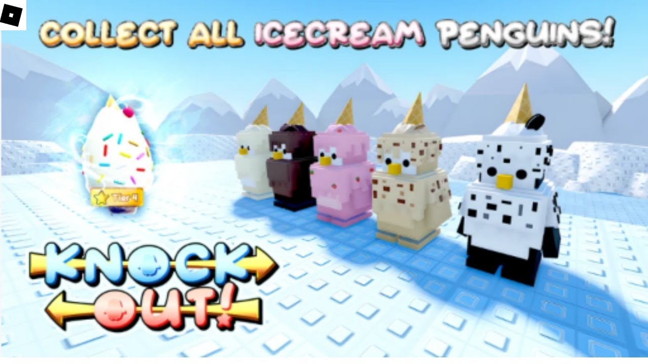 Push A pinguin in this game! Roblox Knockout