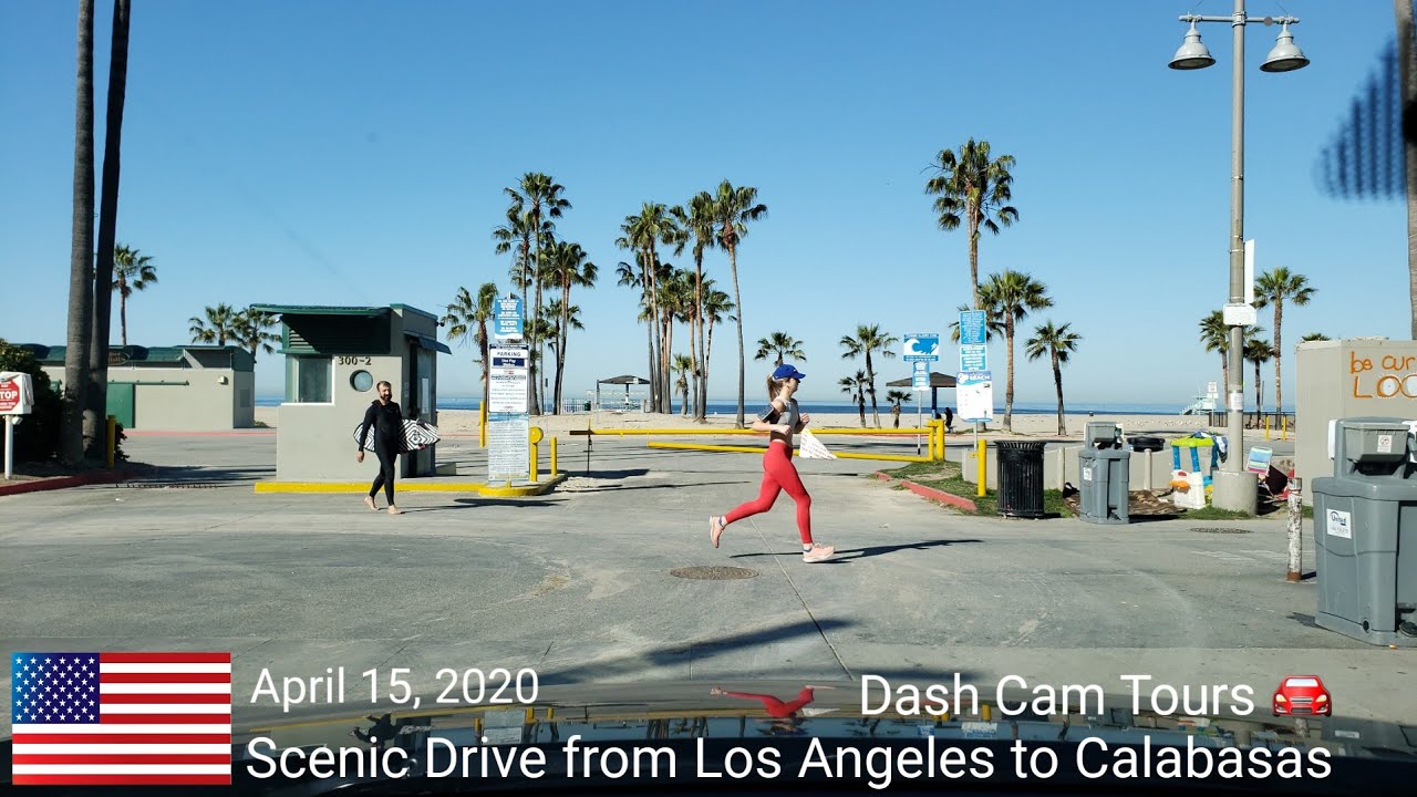 April 15, 2020. Scenic Drive from Los Angeles to Calabasas. Dash Cam Tours