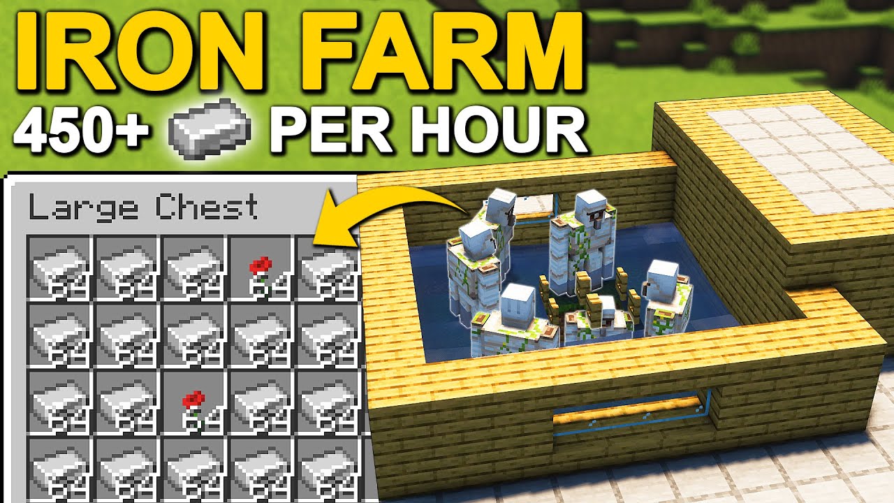Easy & Efficient Iron Farm in Minecraft 1.21+ (Tutorial)