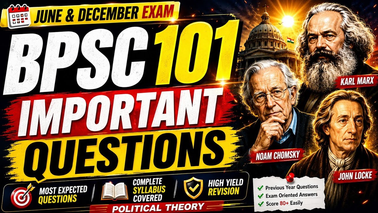 BPSC 101 Important Questions 2026 | IGNOU June & December Exam | Top Most Expected Questions #ignou 