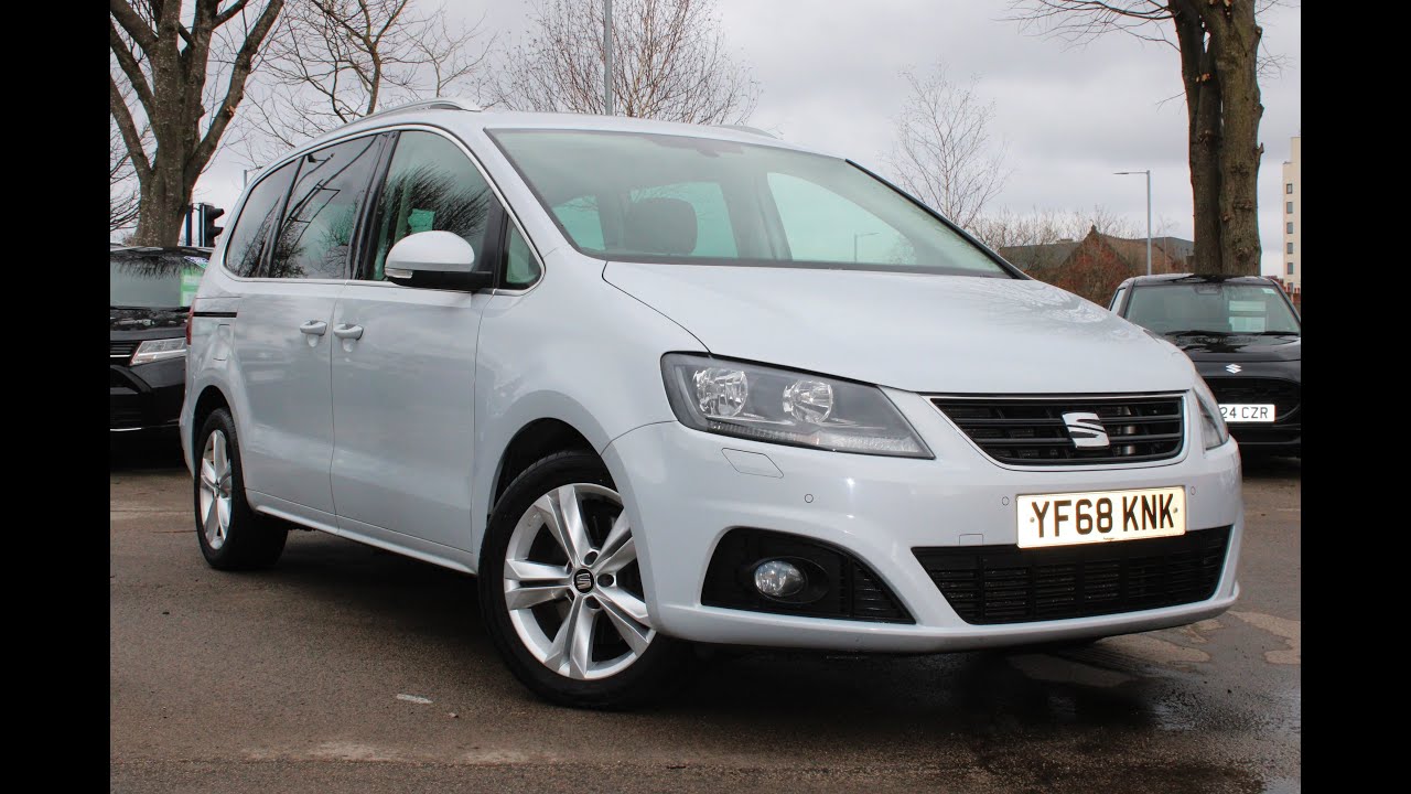 YF68 KNK Seat Alhambra 2.0 TDi Excellence 150 DSG Pearl White 2018 7 Seater
