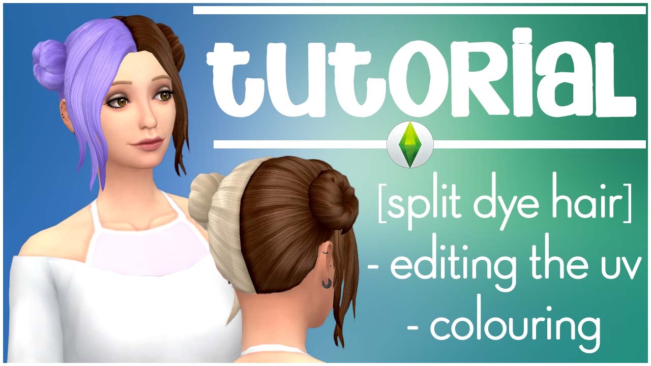 Sims 4 Custom Content Tutorial - Split Dye Hair