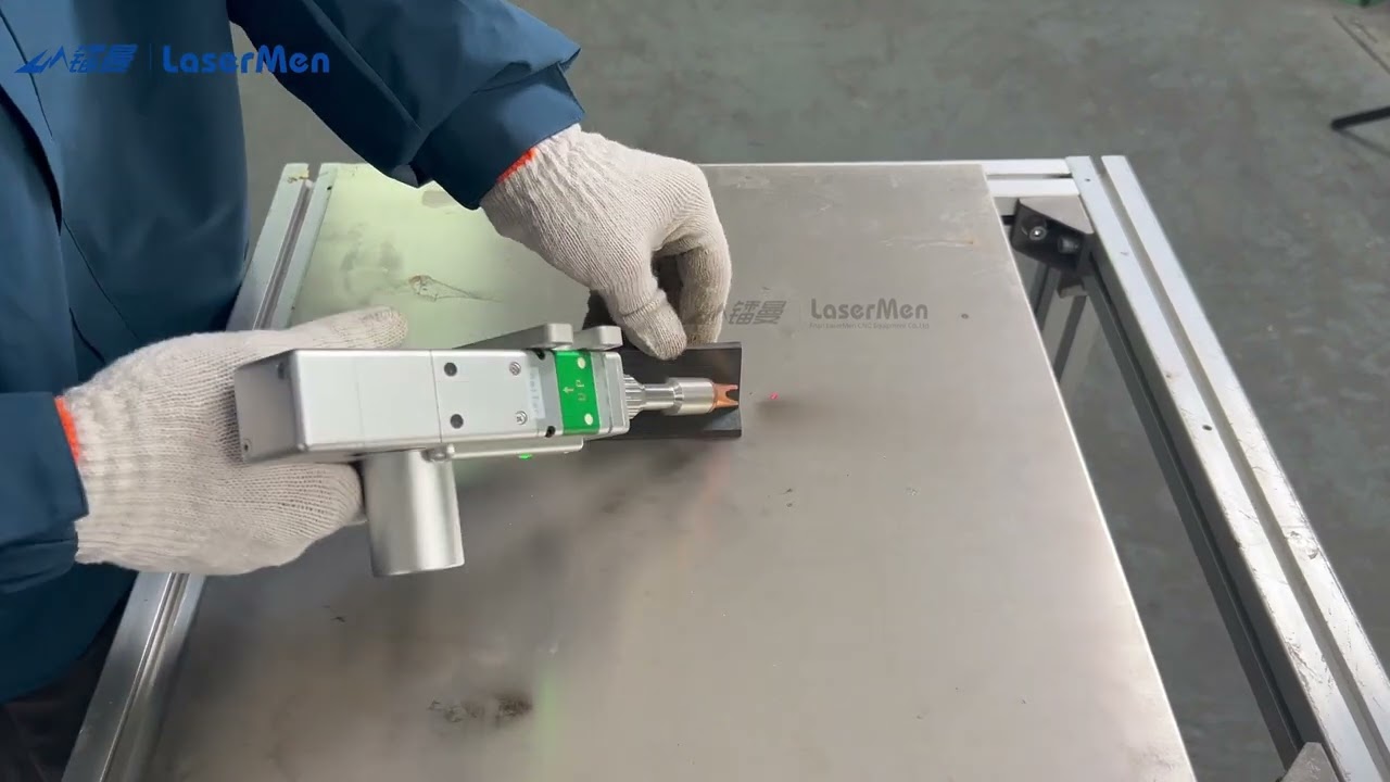 [LaserMen] 9 in 1 laser processing system cutting stainless steel Draw Lines + cutting Welding