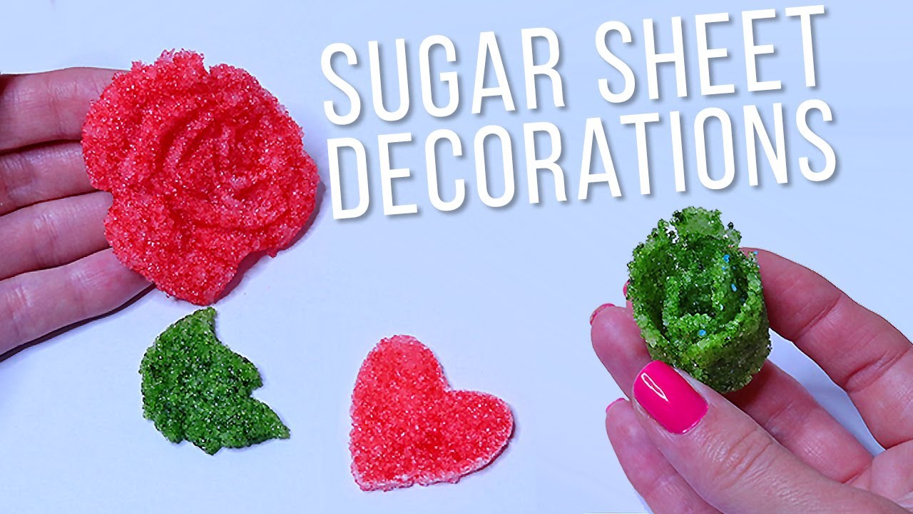 SUGAR SHEET TECHNIQUE - How To Make Cake Decorations With Sugar Sheet Tutorial