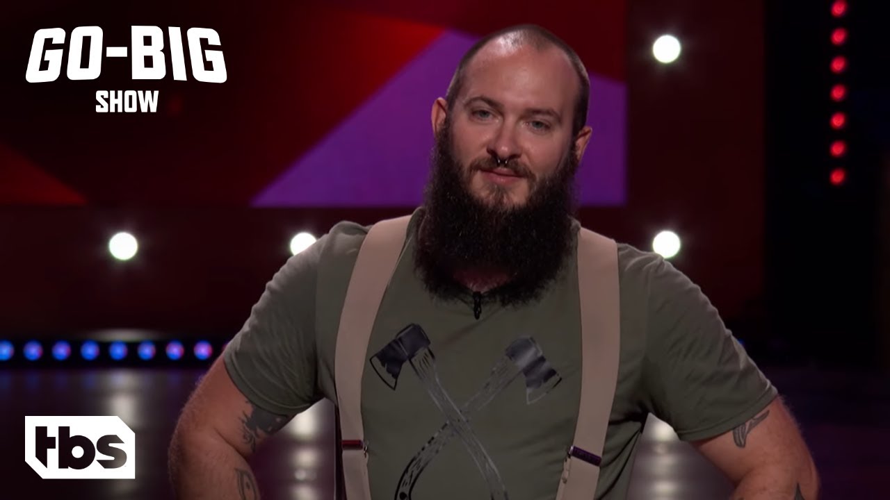 Go Big Show: Axe Man Throws His Fire Axe At A 50 Feet Target (Clip) | TBS