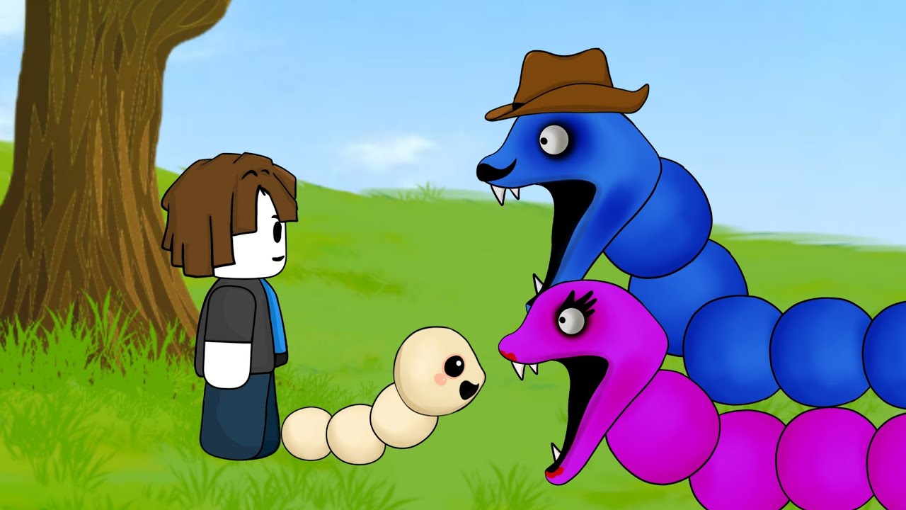 Cute baby Hungry Worm story Animation.