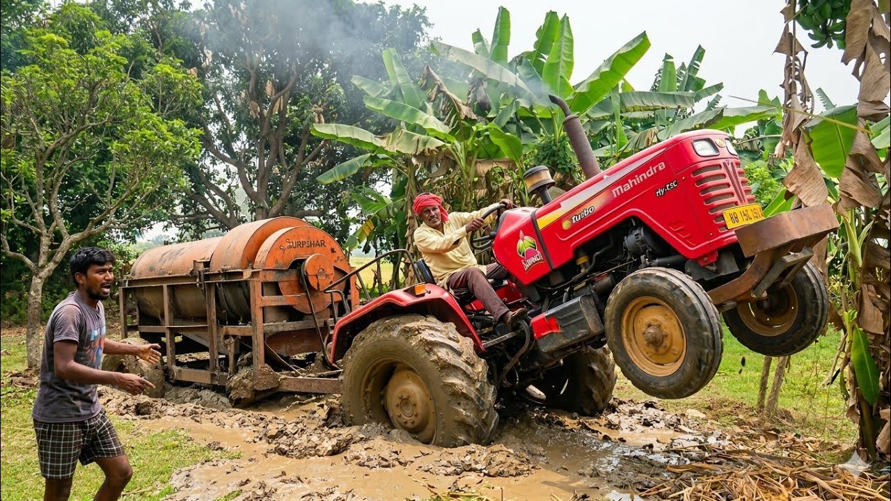   Mahindra 595 Ke Sath Threshing Day-2