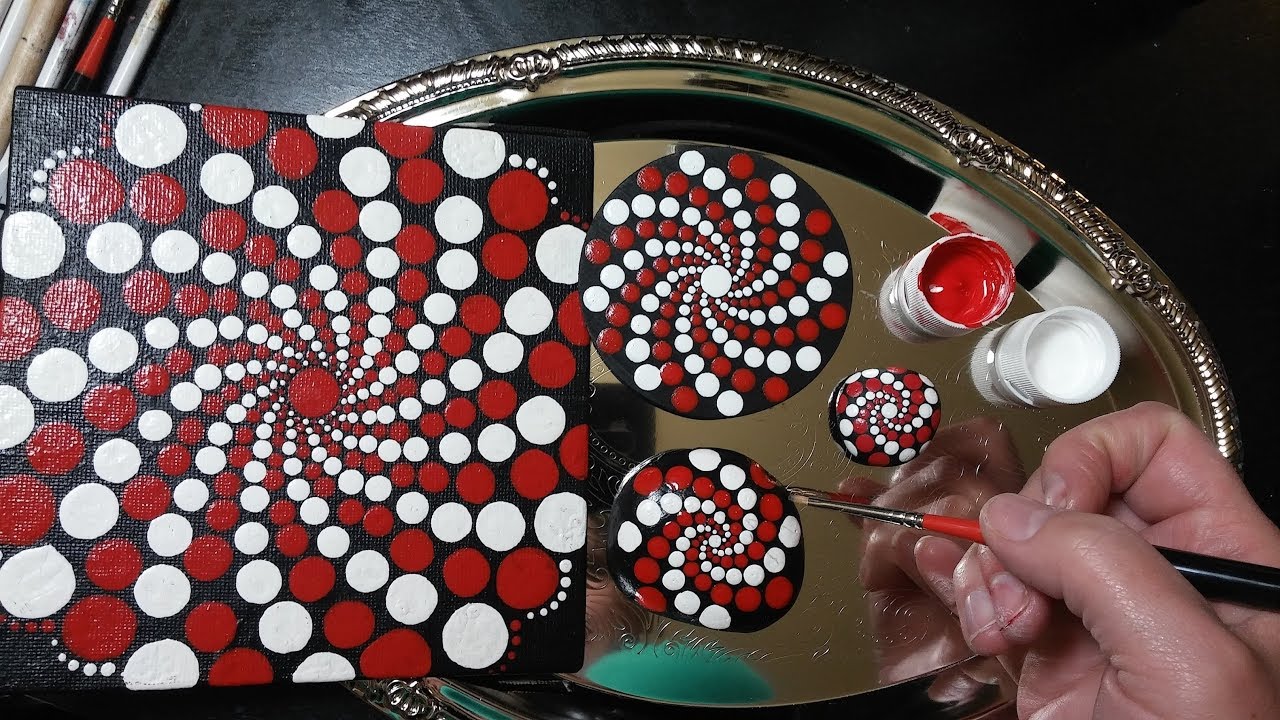How To Paint Dot Mandalas Spiral FULL STEP BY STEP TUTORIAL 2 ways!