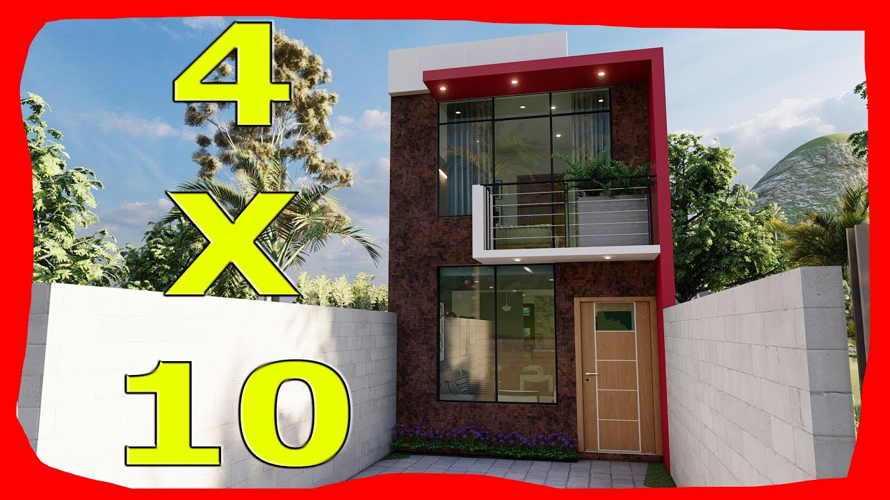 Дом 4x10, два этажа, 2 спальни, современные фасады