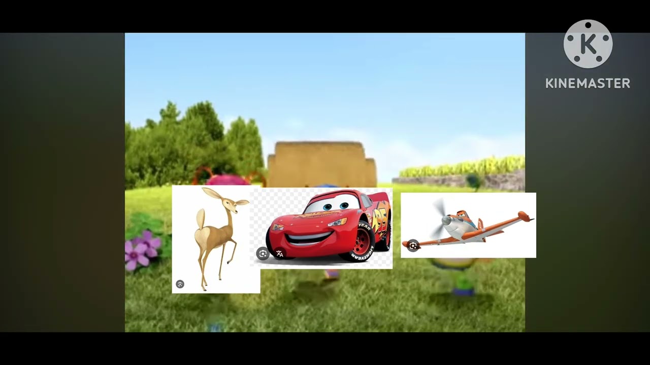 Giselle, El Rayo McQueen, Y Dusty El Fumigavión Corren Y Gritándo (Leer En La Descripción)