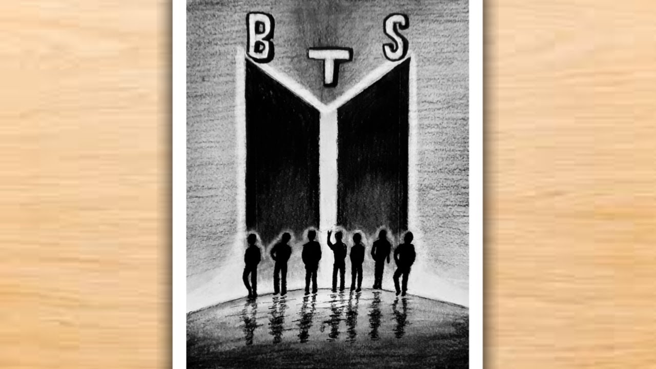 BTS Army with Pencil | Pencil BTS Sketching Video | BTS 그리기 | BTS Drawing Easy | BTS Army Drawing