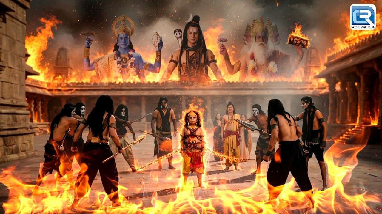 त्रिदेव हुए प्रकट जब नन्हे हनुमान को असुरो ने अग्नि जाल में बनाया बंदी | MAHABALI HANUMAN | Latest