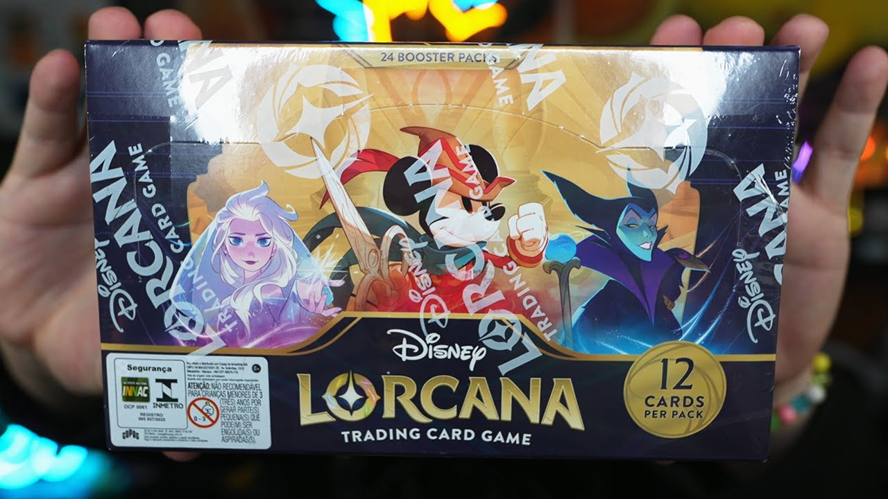 Abri a Carta Mais Rara de Lorcana na primeira Booster Box da coleção First Chapter! Carta Enchanted!