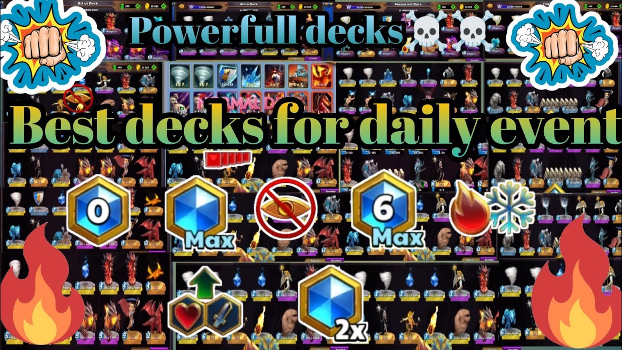 Best decks for every mood||castle crush||