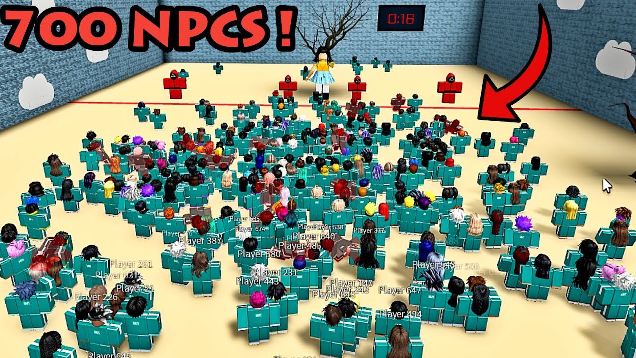 Squid Game but with NPCs - 700 NPCs (All Season 2 Games) - Roblox