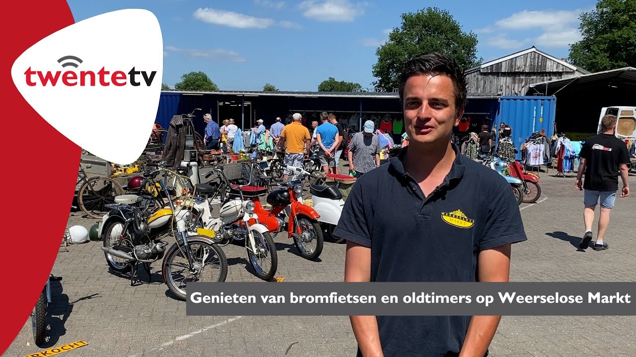 Genieten van bromfietsen en oldtimers op de Weerselose Markt - Twente TV
