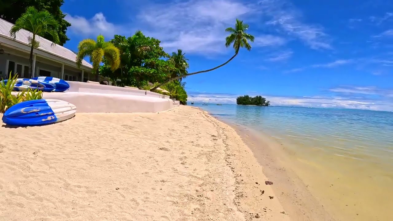 Sunset Beach Moorea Beach Walk 4k