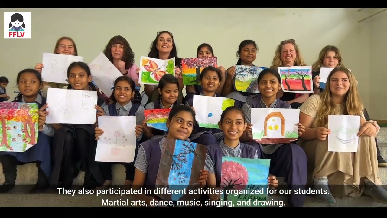 A group of teachers and students from Florida (USA) visited Food For Life Vrindavan #fflvindia #fflv