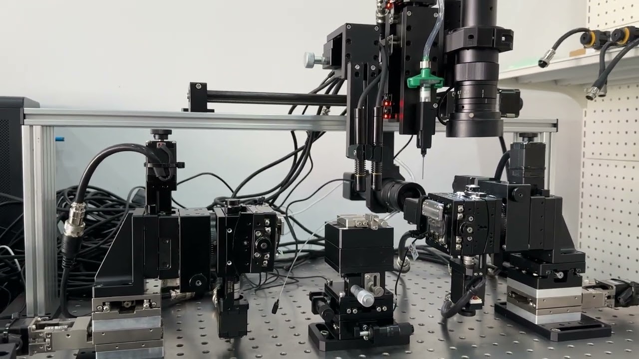 How to align FAU to Chip by Fiber Waveguide Alignment Stages with Auto Software and Epoxy Dispenser?