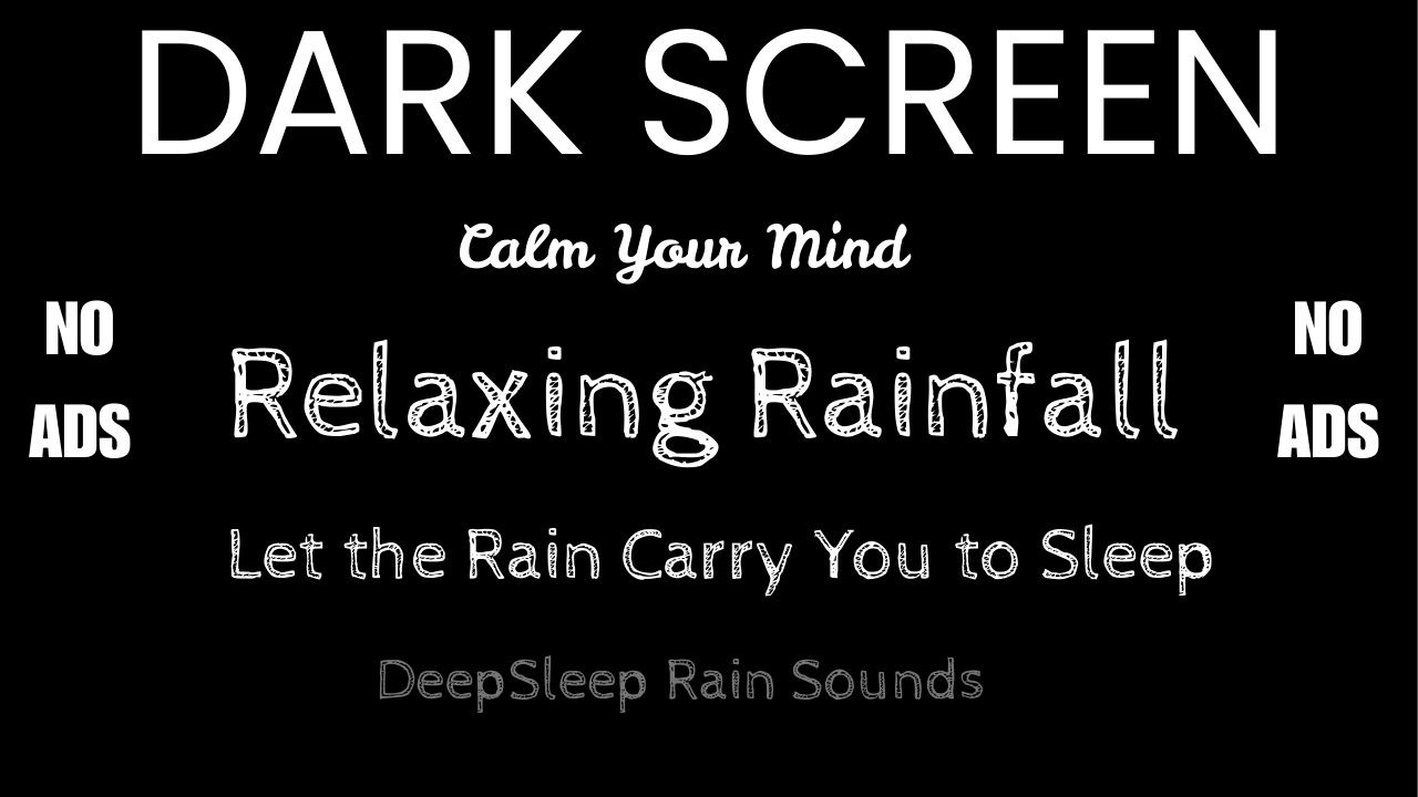 Dark Screen Heavy Rain Sounds for Deep Sleep, Relaxation, Stress Relief and Focus 8 Hours