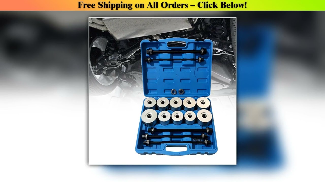 28Pcs Press and Pull Sleeve Remove Install Tool Kit Auto Maintenance Tool  Bushing Bearings Seals