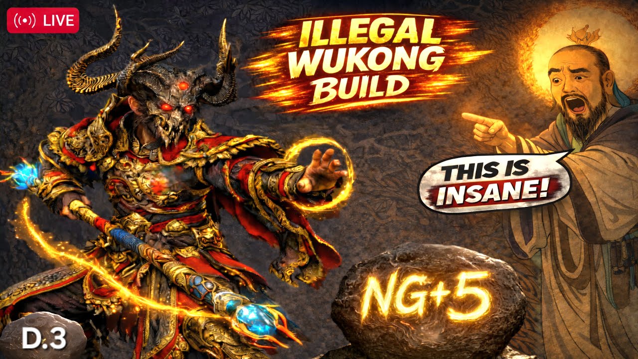 D.3 (🔴LIVE 4K ) INSANE NG+5 Bull King Build – Adept Spine-Shooting Staff is BROKE🔥❄️BM: WUKONG🔥PC