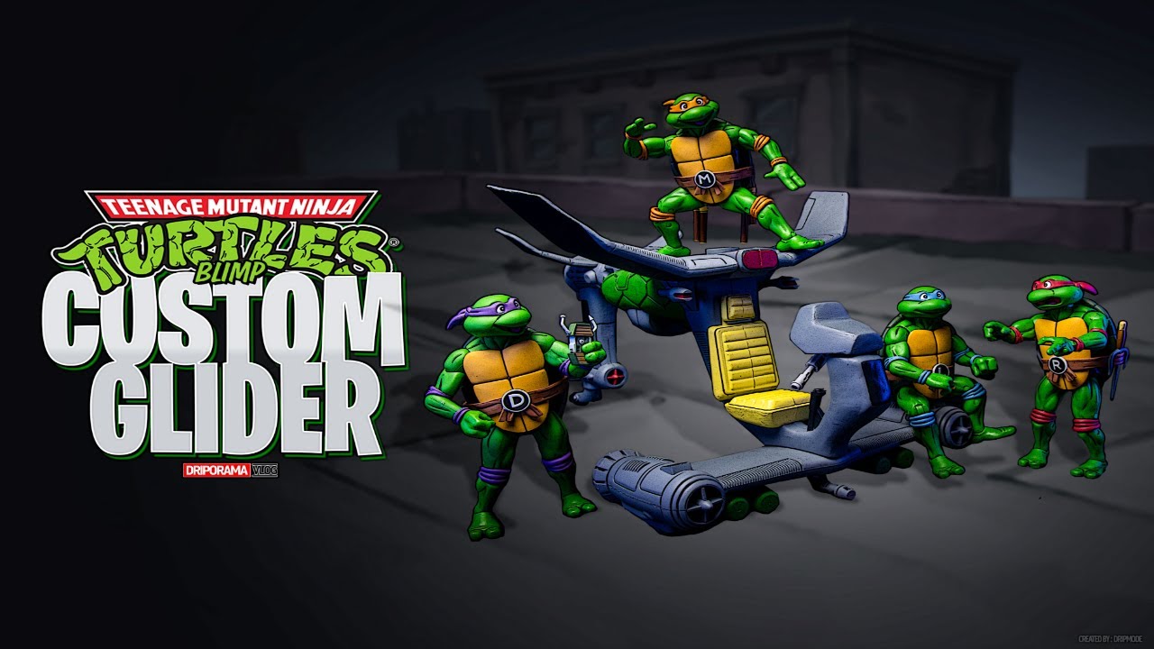 My Custom Turtle Blimp Glider for NECA TMNT Cartoon | Vlog174