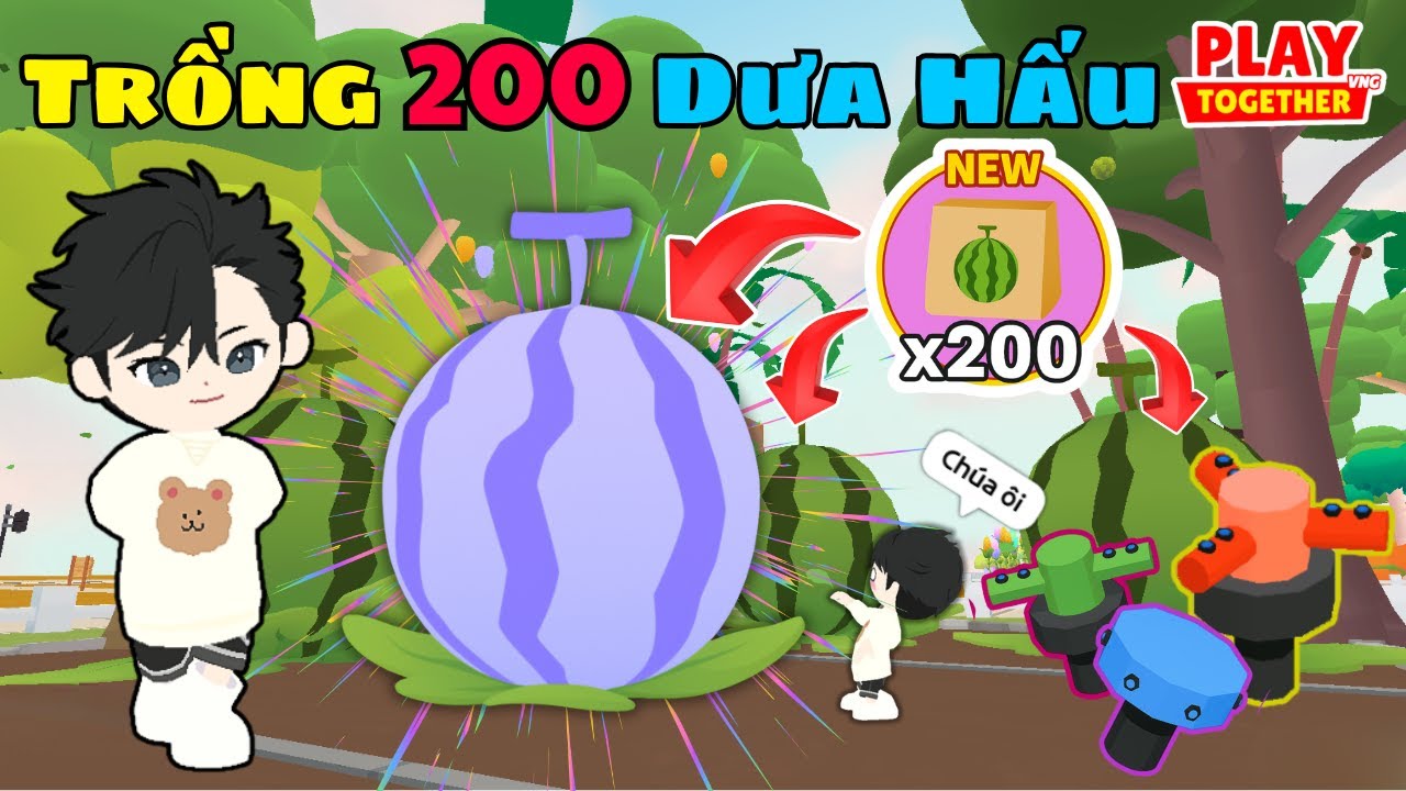 Play Together | Mình Tiếp Tục Trồng Hơn 200 Hạt Giống Dưa Hấu Để Tìm Quả Khổng Lồ Và Cái Kết