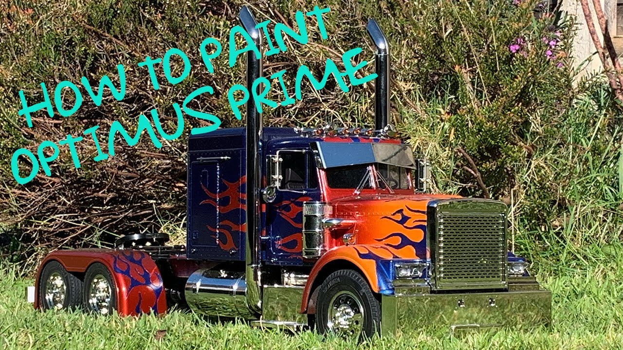 How To Paint Optimus Prime - Tamiya Grand Hauler Build Update