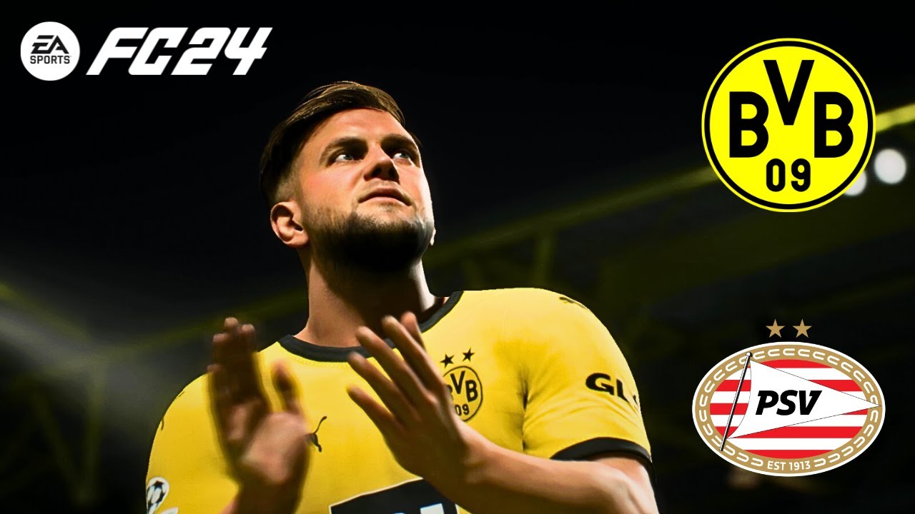 Borussia Dortmund vs PSV Eindhoven | UEFA Champions League 2023-24 | FIFA 24 Gameplay